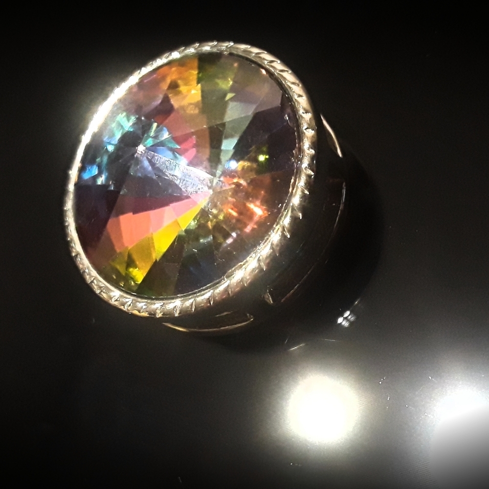 Rainbow Multicolored Shine Pendant Silver